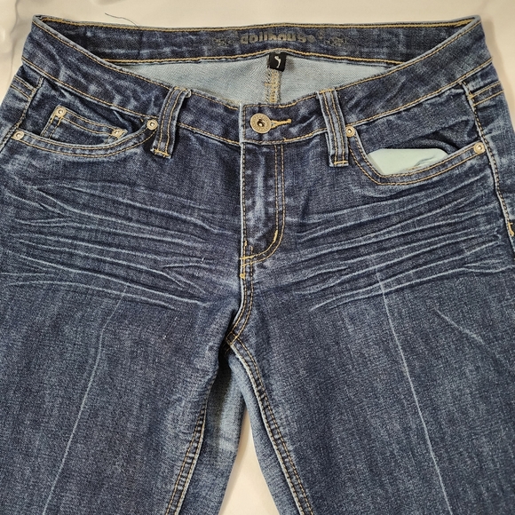 Dollhouse jeans size 9 blue denim waist 32 skinny - Picture 2 of 16